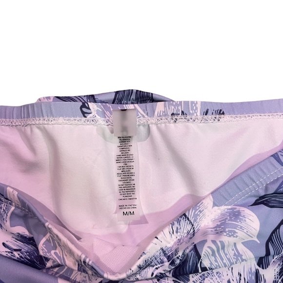 LIQUID  SWIMWEAR TANKINI SET BLUE/WHITE W/FLORAL PRINT SIZE M - Picture 6 of 12